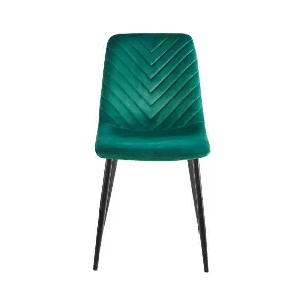 Krzesło tapicerowane zielony nogi czarny K5-FX 1